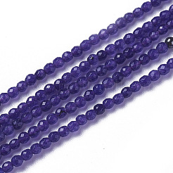 Chapelets de perles de jade blanche naturelle&nbsp;G-F596-46-2mm
