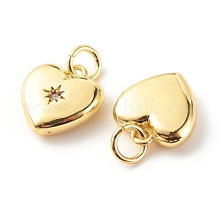 Pendenti in zirconi cubici trasparenti in micro pavè di ottone&nbsp;ZIRC-P094-28G-RS