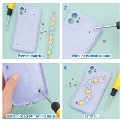 5 Stück 5 Farben Kunststoff-Sternperlenkette für DIY-Schlüsselanhänger&nbsp;MOBA-PH0001-08