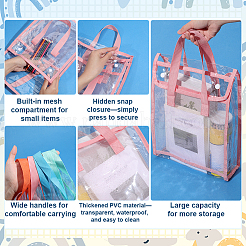 12 bolsa de plástico transparente de 4 colores con asas y botones a presión.&nbsp;ABAG-PH0001-87