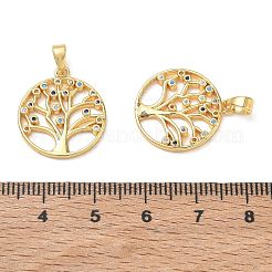 Pendentifs avec zircon cubiques à micro-pavés en laiton&nbsp;CU-CBA84C5-09G-01