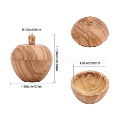 Pendentifs de bijoux de boîte de pomme en bois&nbsp;FIND-WH0032-44