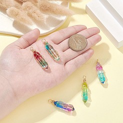 10pcs 5 Farben Glasanhänger&nbsp;FIND-CJ0001-64