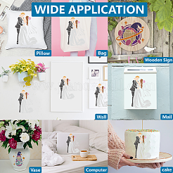 1 Set ausgehöhlte Zeichen- und Malschablonen mit Haustiermotiv zum Thema Hochzeit&nbsp;DIY-MA0004-94