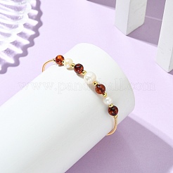 Bracelet manchette en fil de cuivre français&nbsp;BJEW-JB13990
