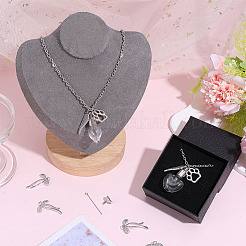 2 collar colgante de acero inoxidable 304&nbsp;NJEW-DR00037