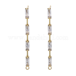 Messing klare Ohrringe aus Zirkonia&nbsp;LS-KK-N232-13-NF