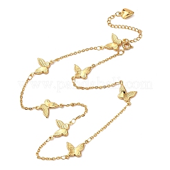 Colliers à maillons papillon en acier inoxydable 304 pour femmes&nbsp;NJEW-G178-05G