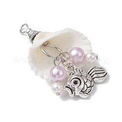 4 pendentif en coquillage spiralé naturel de 4 styles&nbsp;PALLOY-JF03143