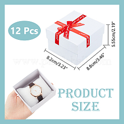 Cajas cuadradas de cartón para paquetes de relojes&nbsp;CON-WH0086-105B