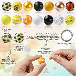 Diy-Kaugummi-Armband-Anhänger-Dekorationsbausatz für das Sonnenblumen-Thema&nbsp;MACR-CJC0005-02A-01