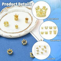 8 Stück 8 Stile Messing Micro Pave Zirkonia European Beads&nbsp;KK-CJ0004-04
