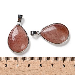 Anhänger aus synthetischem Erdbeerquarz&nbsp;G-B123-05P-01