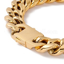 Ionenplattierung (IP) 304 Edelstahl Panzerketten Armband für Männer Frauen&nbsp;BJEW-E107-04G-01