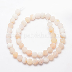 Fili di perle di agata naturale di geode druzy&nbsp;G-K166-09-8mm-01