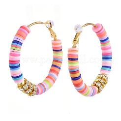 Orecchini a cerchio con perline heishi&nbsp;X-EJEW-JE04081