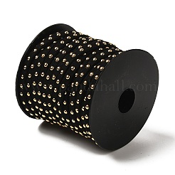 Cordón de gamuza sintética con tachuelas de aluminio dorado&nbsp;LW-D004-01