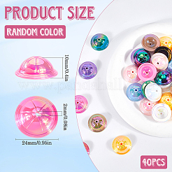 40 pezzo di perline acriliche opache con placcatura uv&nbsp;OACR-SP0001-13