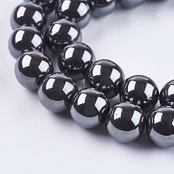 Chapelets de perles en hématite synthétique sans magnétiques&nbsp;G-H1624-12mm-1
