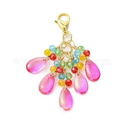 2 pz 2 colori decorazioni pendenti con perline di vetro&nbsp;HJEW-JM02801