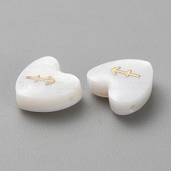 5 Stück natürliche weiße Muschelperlen&nbsp;BSHE-TAC0004-02K
