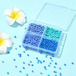 36g 4 couleurs de perles de rocaille de verre de peinture de cuisson&nbsp;SEED-FS0001-20A