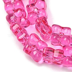 Abalorios de vidrio transparente hebras&nbsp;GL-CBAAE04-01E