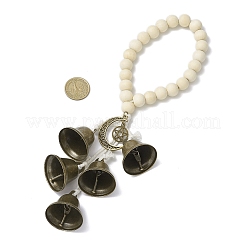 Cuentas de madera natural para colgar en la puerta&nbsp;HJEW-JM03357