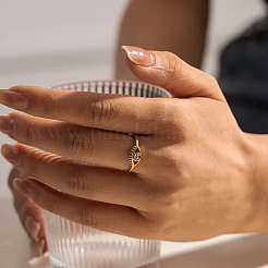 Verstellbarer offener Manschettenring aus 304er Edelstahl mit Zirkonia für Damen&nbsp;DT5559
