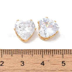 Cabochons de zircone cubique clair en laiton&nbsp;STAS-M294-30C
