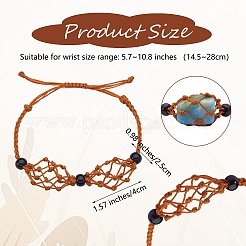 Cordon en nylon tressé ajustable pochette en macramé fabrication de bracelet&nbsp;AJEW-SW00013-04