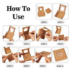 Quadratische Schmuckaufbewahrungsboxen aus Kraftpapier&nbsp;CON-TAC0001-04C