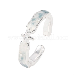 Micro cuivres ouvrent zircone cubique anneaux de manchette&nbsp;RJEW-P172-01B-P