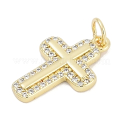 Pendenti in zirconi cubici trasparenti in micro pavè di ottone&nbsp;KK-G522-51G-03