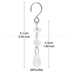 Tropfenförmige Sonnenfänger aus Glas&nbsp;HJEW-FS00032
