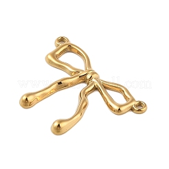Ionenplattierung (IP) 304 Edelstahl strukturierte Bowknot Verbinder Verbindungsstück Charms&nbsp;STAS-S125-03G