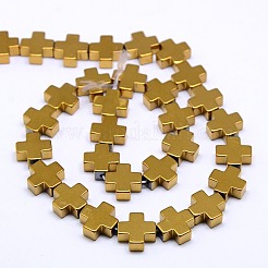 Electroplate non magnetici ematite sintetico fili di perline&nbsp;G-I096-M
