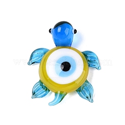 Handgefertigte Schildkrötenfigur aus Glas mit bösem Blick&nbsp;LAMP-N034-25