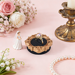 Runde Ring-Ausstellungstabletts aus Holz&nbsp;RDIS-WH0032-006D