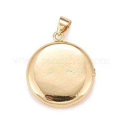 Latón micro pavé colgantes de medallón de circonio cúbico&nbsp;KK-A161-43B-G