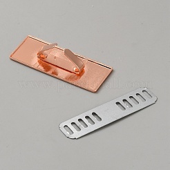 Blanko-Etikettenanhänger aus Legierung mit rechteckigem Querschnitt&nbsp;FIND-WH0173-409D-RG