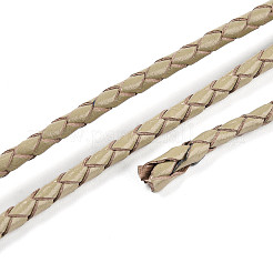 Cordoncino di cuoio intrecciato bovina&nbsp;NWIR-N005-01O-3mm