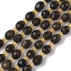 Natürliche goldenen Glanz Obsidian Perlen Stränge&nbsp;G-F809-A27-01