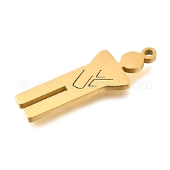 Ciondoli in acciaio inox 304&nbsp;LS-STAS-S178-05G-B
