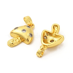 Pendentifs avec zircon cubiques à micro-pavés en laiton&nbsp;KK-G533-17G-01