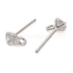 Rhodinierte Ohrstecker aus 925 Sterlingsilber&nbsp;STER-F058-01P-07
