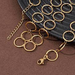 Collares de cadena con eslabones de anillo de acero inoxidable 304 de 12 mm&nbsp;NJEW-P343-01C-G