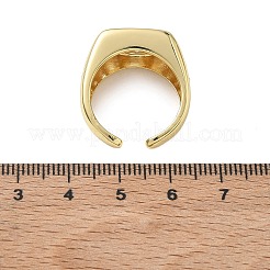 Bagues ouvertes en laiton avec micro pavé de zircones cubiques pour femmes&nbsp;RJEW-L343-06G