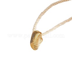 Halskette mit Anhänger aus Edelstahl 304 und gedrehter Acrylfaserkordel für Damen&nbsp;WG0C7DD-03