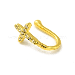 Klarer Zirkonia-Kreuzclip an Nasenringen&nbsp;LS-AJEW-F059-03G